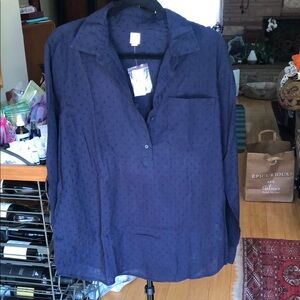 Navy Blue Button-Up Shirt